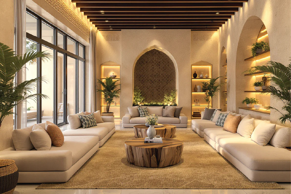 Modern Majlis – Golden Décor